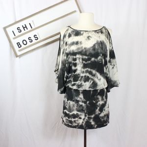 Batwing Tie Dye Tunic Nicole Miller